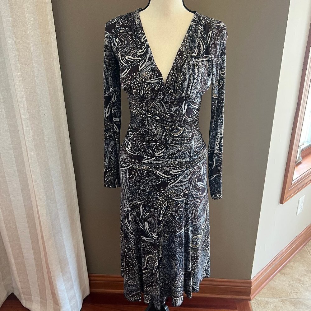 Karen Kane Paisley Midi Dress, Super comfy, Size Small